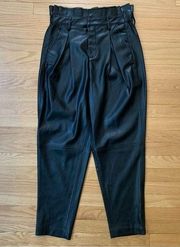 Blank NYC Vegan Leather High Rise Paperbag Pants NWOT Size 28