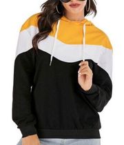 Zaful colorblock drop shoulder hooded top