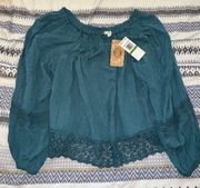 NWT Mason & Belle Eyelet Top Embroidered Size Large