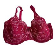 PLAYTEX 18 Hour Red 40DD Lace 40 DD Underwire Beautiful Sexy Bra