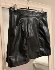 Faux Leather Mini Skirt