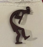 Kokopelli Pendant Rusted Iron