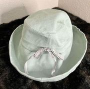 Nine West  Cotton Wide Brim Sun Hat Aqua Osfm