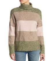 NWT Olivia Sky Turtleneck Sweater Striped Size L