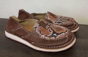 Ariat Ladies Cruiser Slip On Snakeskin Loafer Brown, Pink, Black Size 6 B