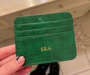S&A green wallet/card holder