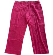 Jones New York Pants Womens 14 Stretch Solid Pink Straight Leg Signature Stretch