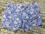 EDDIE BAUER 18 W Blue Pink floral swim shorts