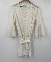 Melissa Odabash Cover Up Dress Victoria Embroidered French Georgette Lace Small