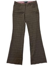 Star City Miranda Career Formal Pants Brown with pink stripes Plaid Junior Sz 3