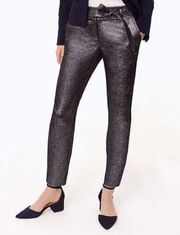 LOFT Tie Waist Gilter Metallic Pants