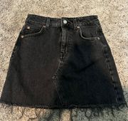 Black Denim Skirt