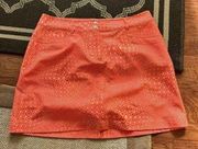 Slazenger Golf Skort/Skirt Womens Size 8 Neon Geometric Print Pockets Zip Fly