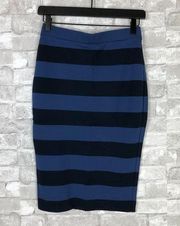 NWT Uniqlo Striped Ponte Border Pencil Skirt