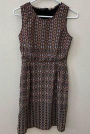 Japna Patterned Sleeveless Dress Geometrical