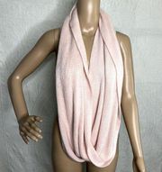 Pink Knit Infinity Scarf