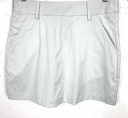 Puma Womens Golf Skort Light Gray Side Zip Polyester Pockets Back Vent Size 2