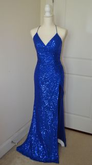 Royal Blue Sequin Prom Dress