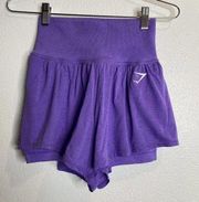 Vital Seamless 2.0 2-in-1 Shorts Purple High Waisted Womens XS