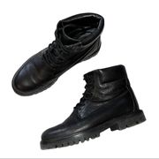 Vince Leather Ankle Combat Boots size 6 Black