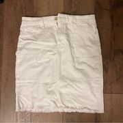 7 for All Mankind White Jean Pencil Skirt (size M)