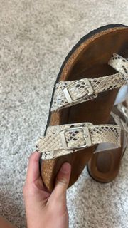 snakeskin sandals 