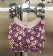 💕VINCE CAMUTO💕 Bralette Set (2 Pack) Purple Floral & Lavender Solid Small NWT