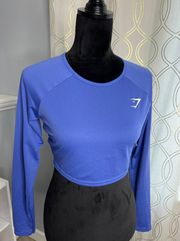Workout Gym Training Long Sleeve Crop Top