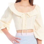 NWT! Juniors Gianni Bini Striped Crop Top - Size Small