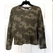 RDI  Thermal Long Sleeve Top Small Camo Women Lounge Waffle Casual Olive Fall NWT