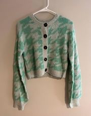 Patterned Button Cardigan