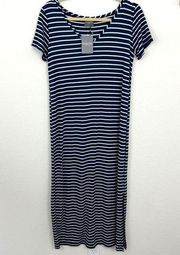 Olivia Rae Women's Striped Casual Maxi Dress Blue Size M