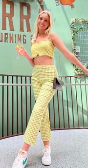 Green Gingham Pants