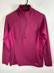 Patagonia Capilene 3 1/4 zip Baselayer Womens Small Pullover in Rasberry