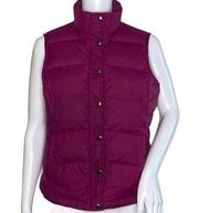 Lands End Jacket Women Small Pink Down Vest Preppy Casual Campcore Cabincore