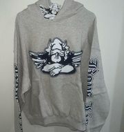 NWT Boys Lie Thermal Logo Angel Hoodie Sweatshirt Pullover