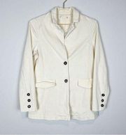 Altar’d State Cream Corduroy Blazer Jacket Size Small