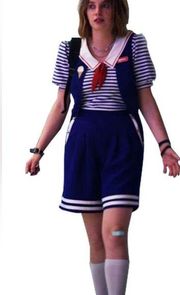 Stranger Things (Netflix) 3 Scoops Ahoy Robin Cosplay Costume Romper