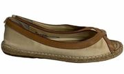 8B TOMMY BAHAMA Leather Trim Espadrille Flat Shoes