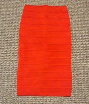 NWT New York & Company Elastic Waist Red Pencil Skirt Size XS