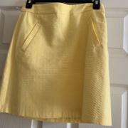 Yellow business type formal skirt