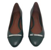 Lauren Ralph Lauren Farrel Flats in Green Leather Size 5.5