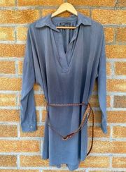 Gypsy 05 Silk Tunic Dress in Botanical gray