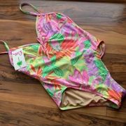 Lilly Pulitzer vintage Avery guava green 1 piece swimsuit 8