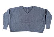 United by Blue Navy Ribbed Knit V-neck Cropped Sweater - Women's Size Medium