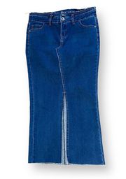 Y2K Jean Reworked Maxi Skirt