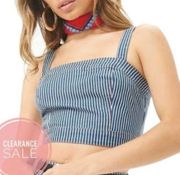 Forever 21 denim crop top