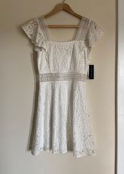 And Violet White Lace Dress