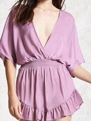 Forever 21  satin lavender romper (L)