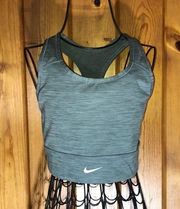 Nike  dri fit grey sports bra size medium workout gym attire active wear fitness​